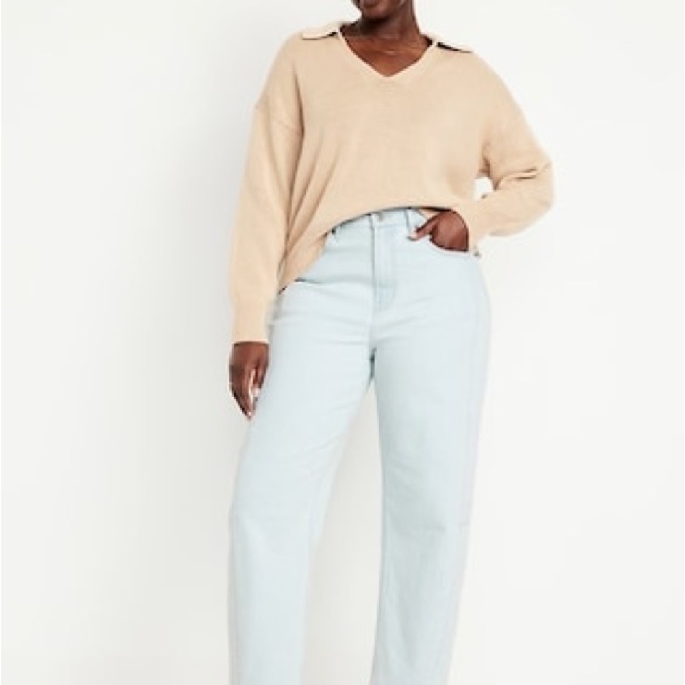 Old Navy Light Blue Flare Jeans barrel